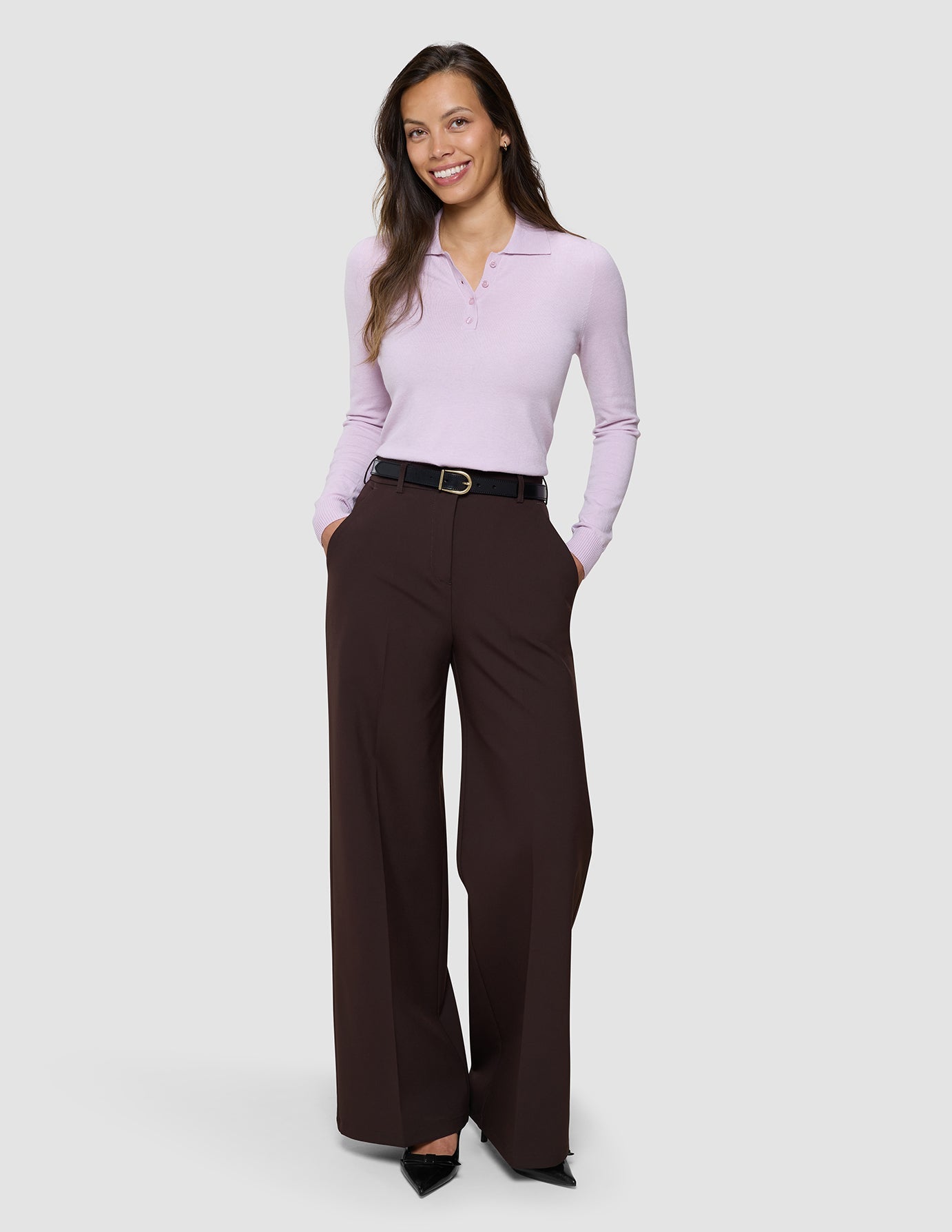 Women's Essential Pants Wide Espresso