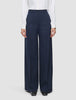Women's Essential Pants Wide Navy Pinstripe