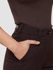 Women's Essential Pants Straight Espresso