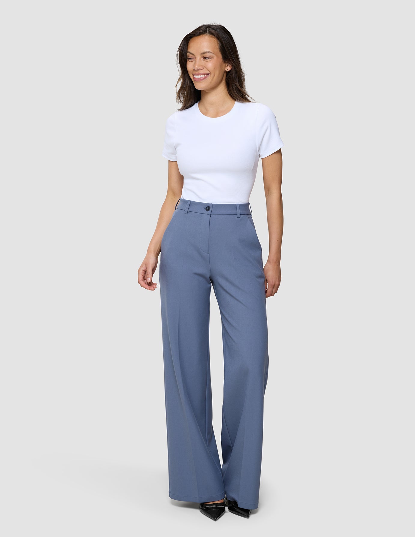 Women's Essential Pants Wide Frost Blue