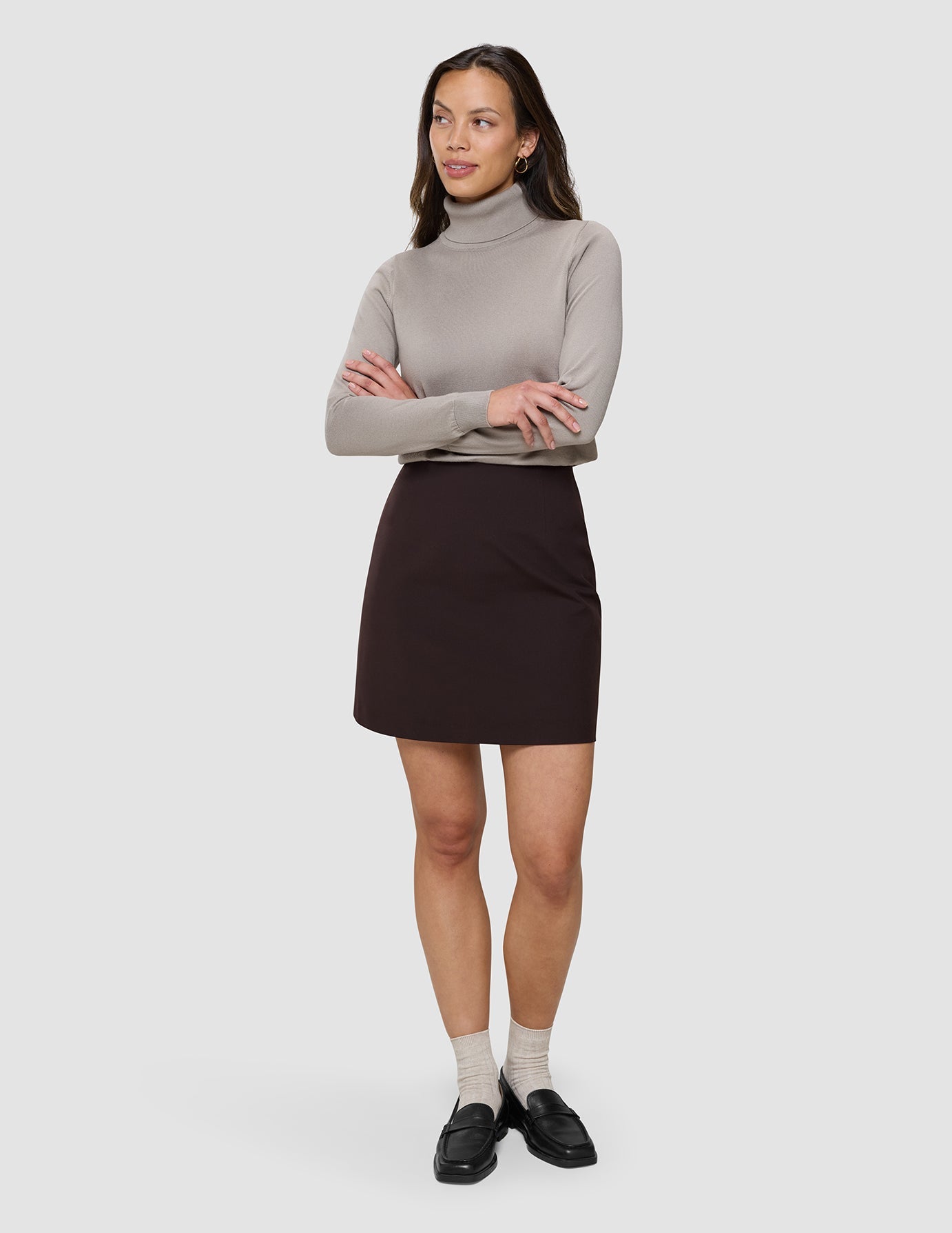Women's Essential Short Skirt Espresso