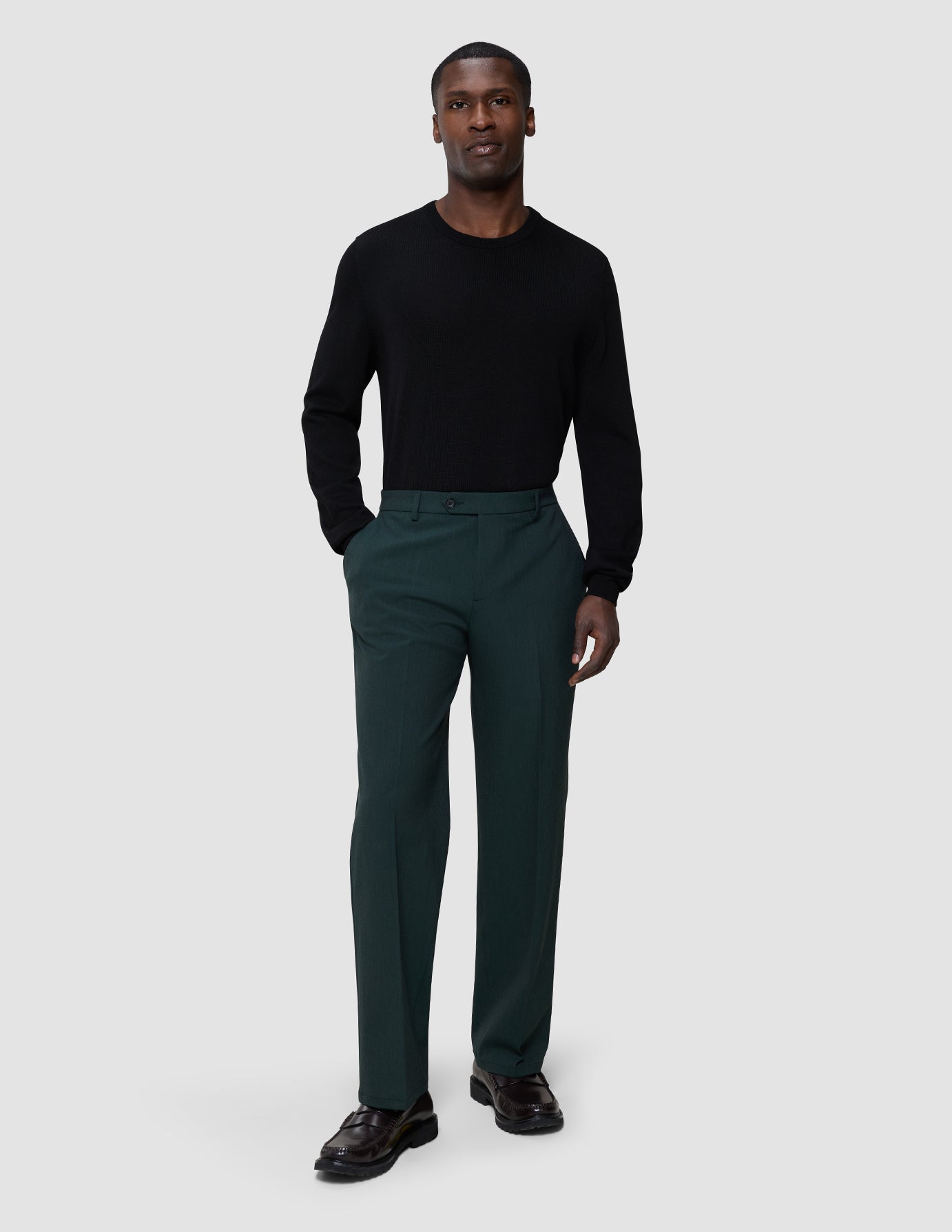 Essential Suit Pants Relaxed Fit Pine Green