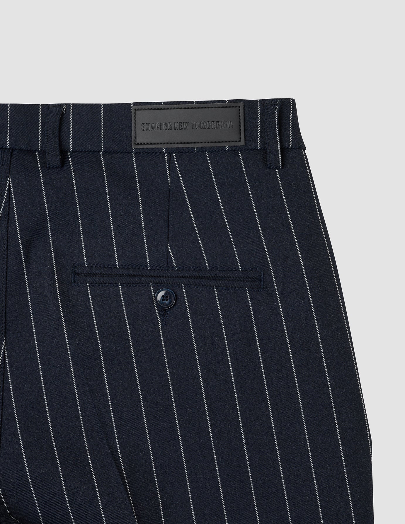 Essential Suit Pants Slim Navy Stripes