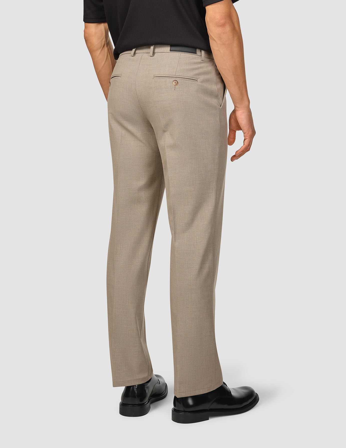 Essential Suit Pants Relaxed Fit Beige Melange