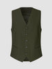 Essential Vest Moss Green Pinstripe