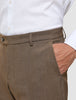 Essential Suit Pants Regular Saddle Brown Melange
