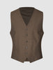 Essential Vest Saddle Brown Melange