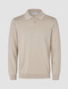 Everyday Knit Long Sleeve Polo Birchwood