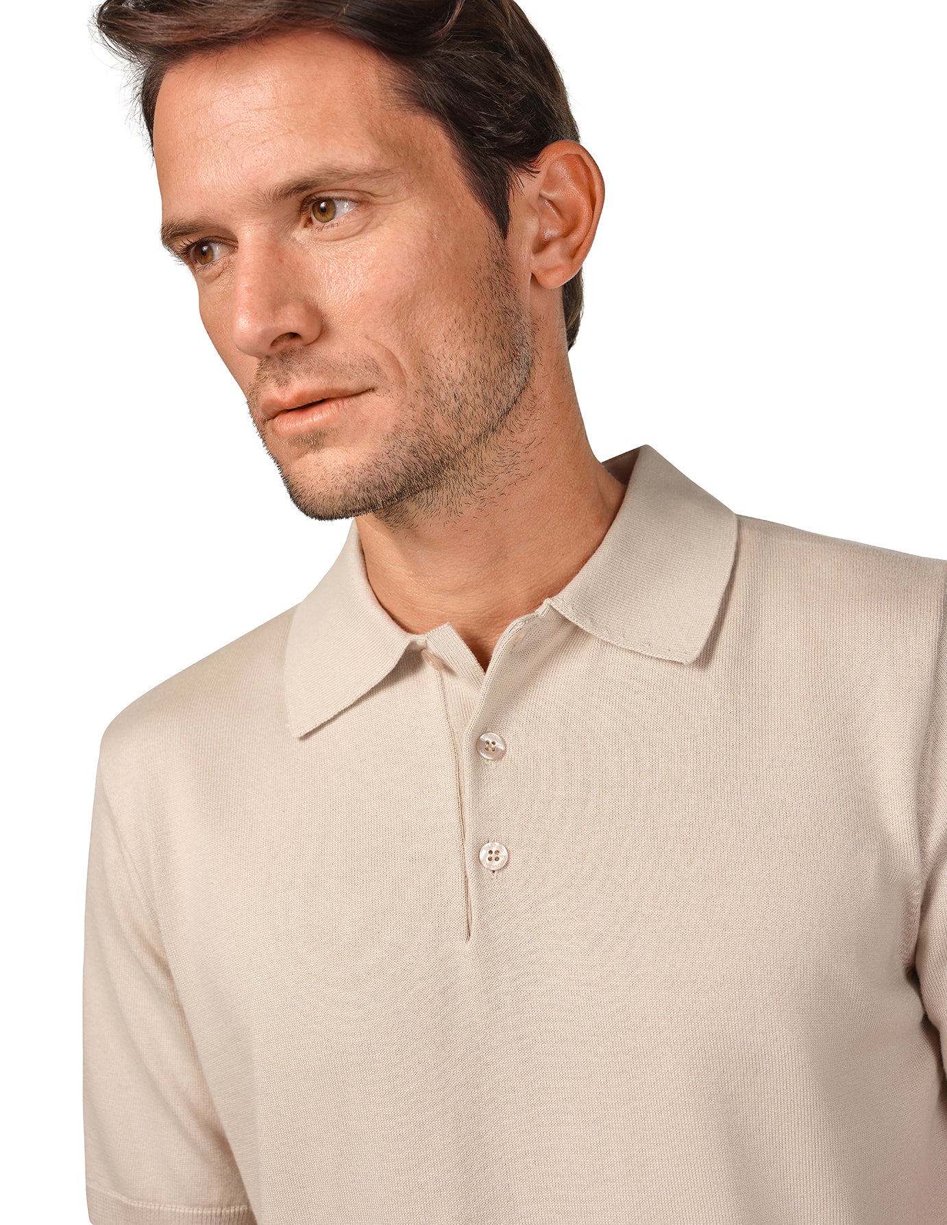 Everyday Knit Short Sleeve Polo Birchwood