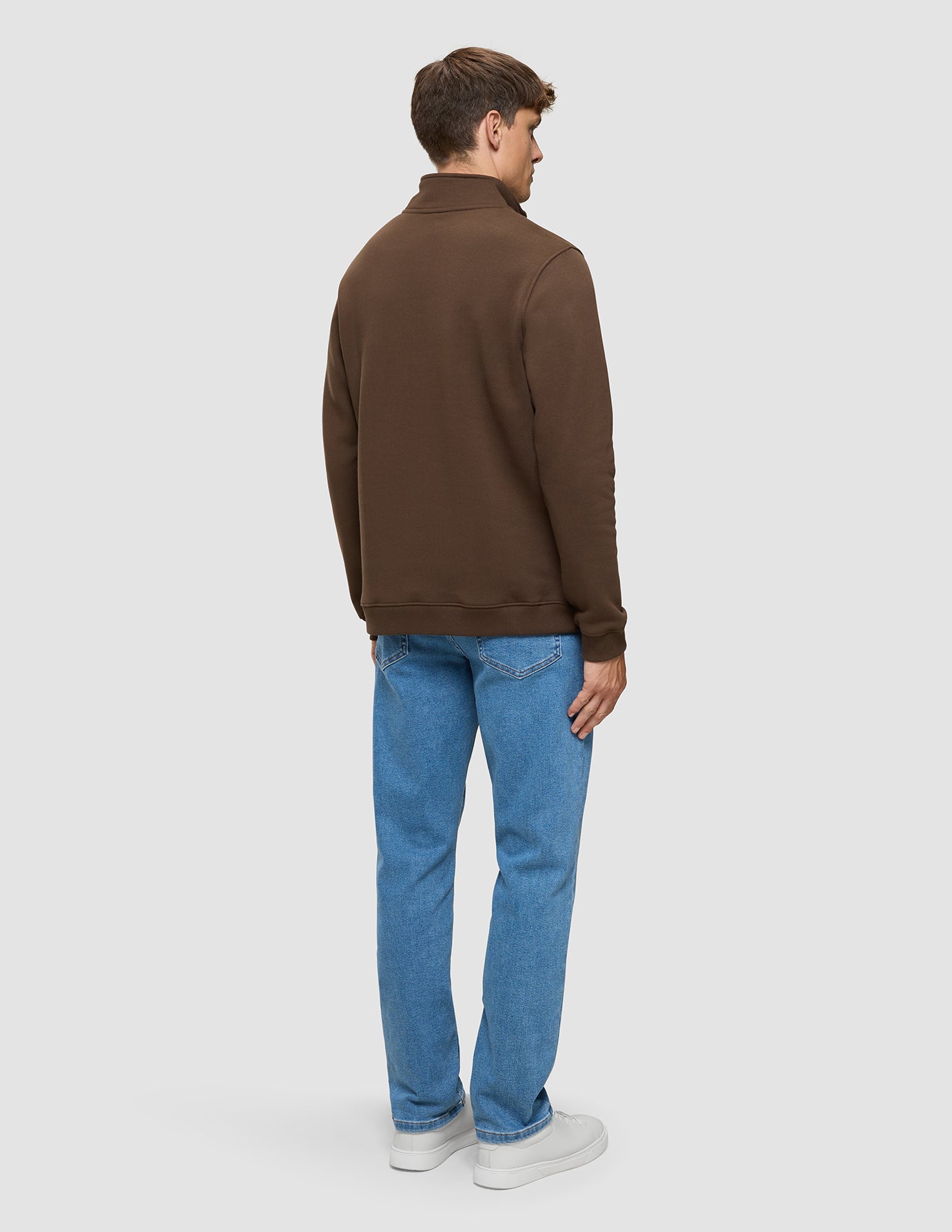 Everyday Half Zip Saddle Brown