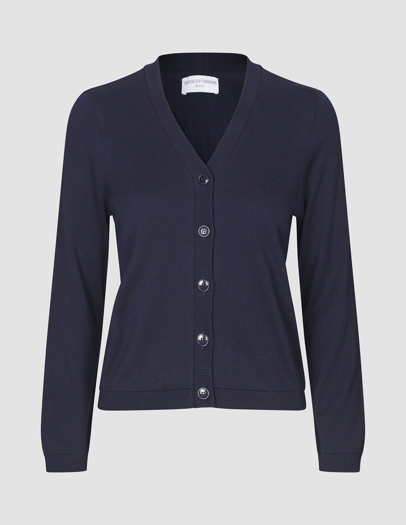 Fine Knit Cardigan Navy