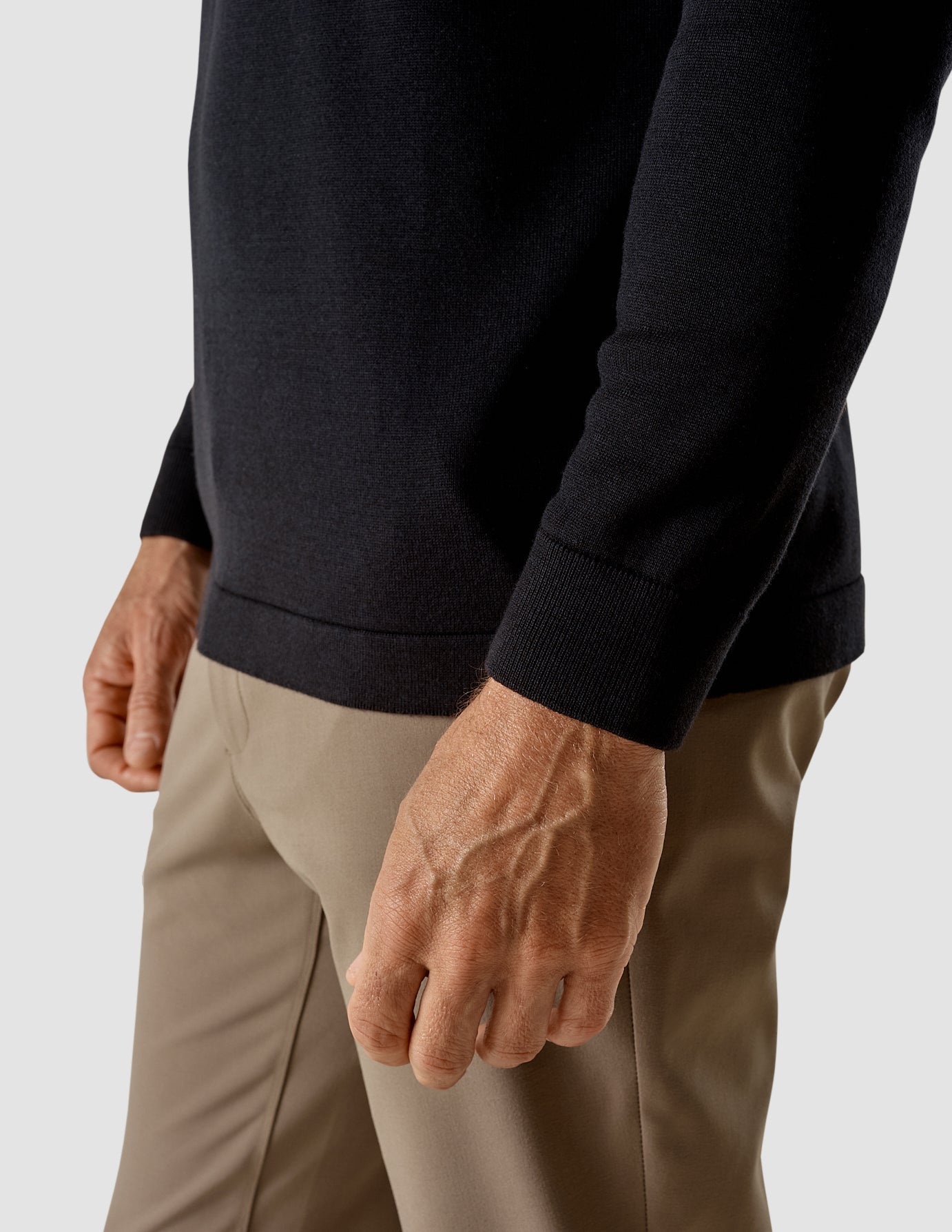 Fine Knit Crewneck Black