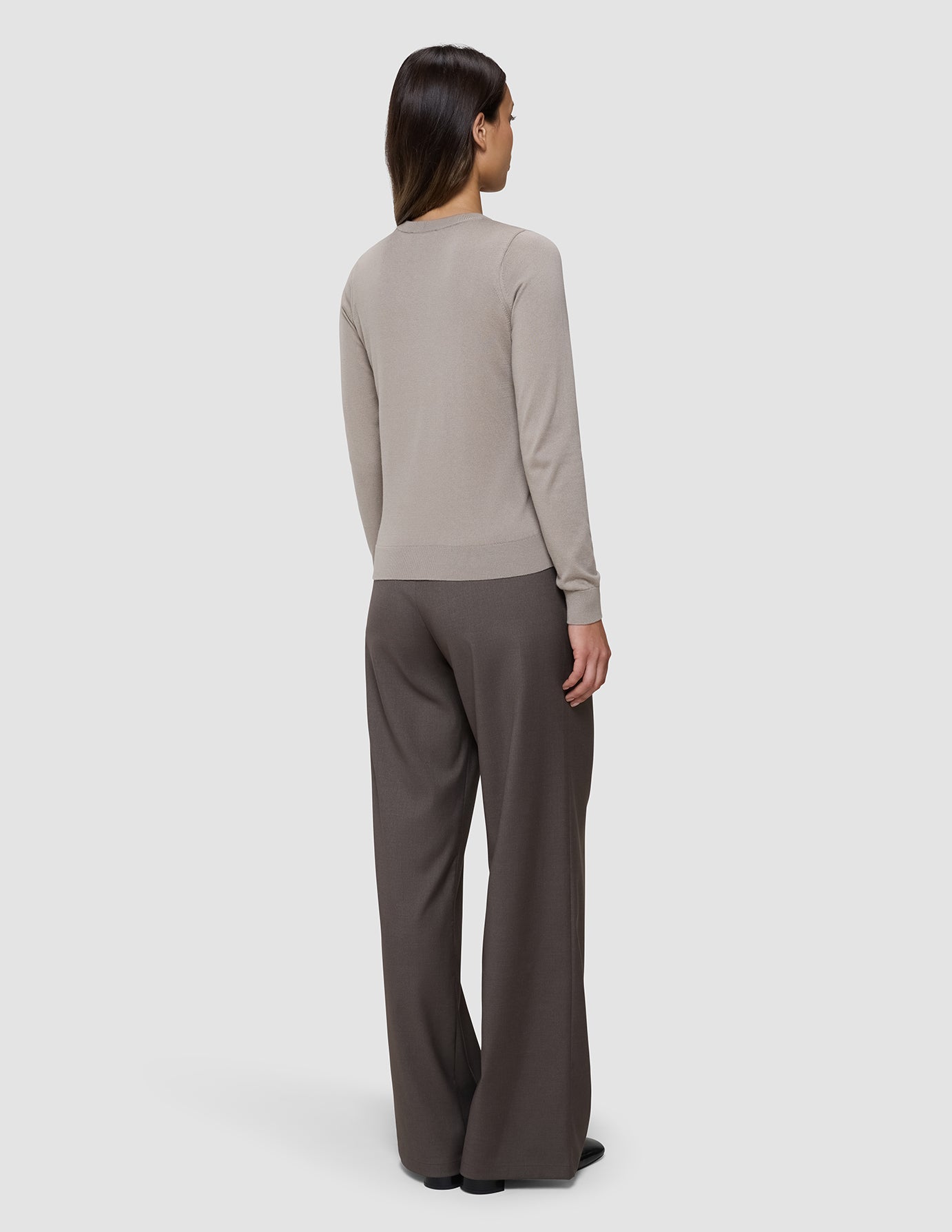 Fine Knit Crewneck Dark Sand