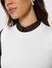 Women's Fine Knit Rib Vest Off White