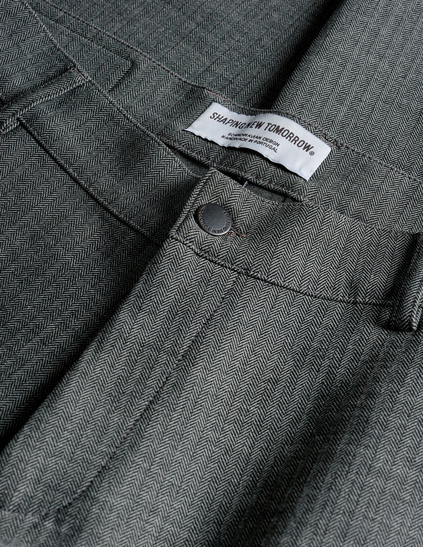 Heavy Edition Pants Regular Grey Herringbone 2.0