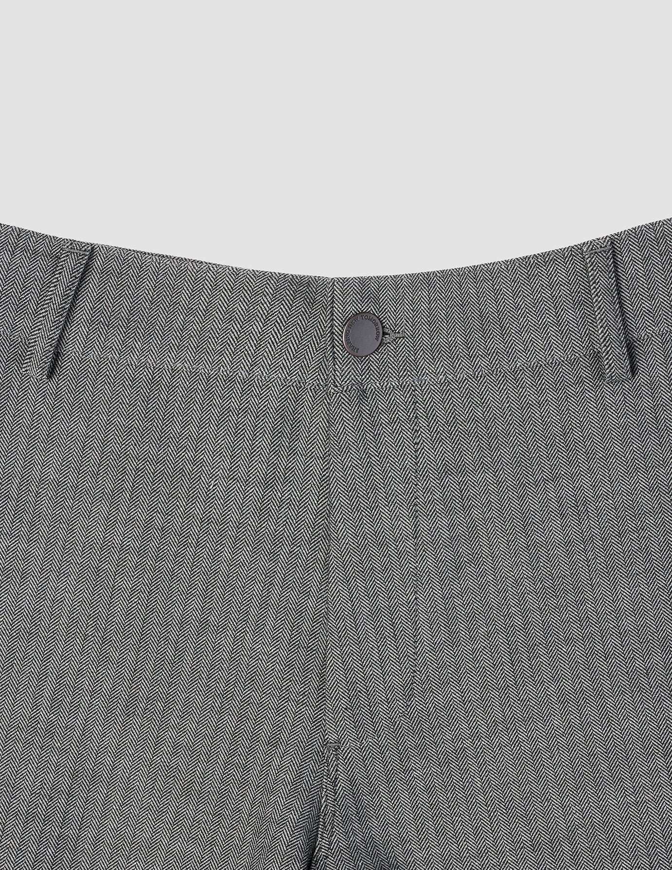 Heavy Edition Pants Slim Grey Herringbone 2.0