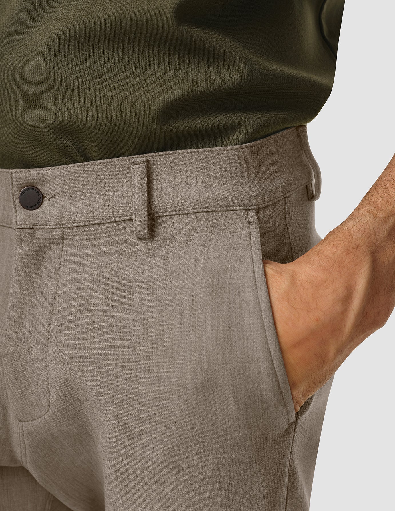 Heavy Edition Pants Slim Khaki Melange 2.0