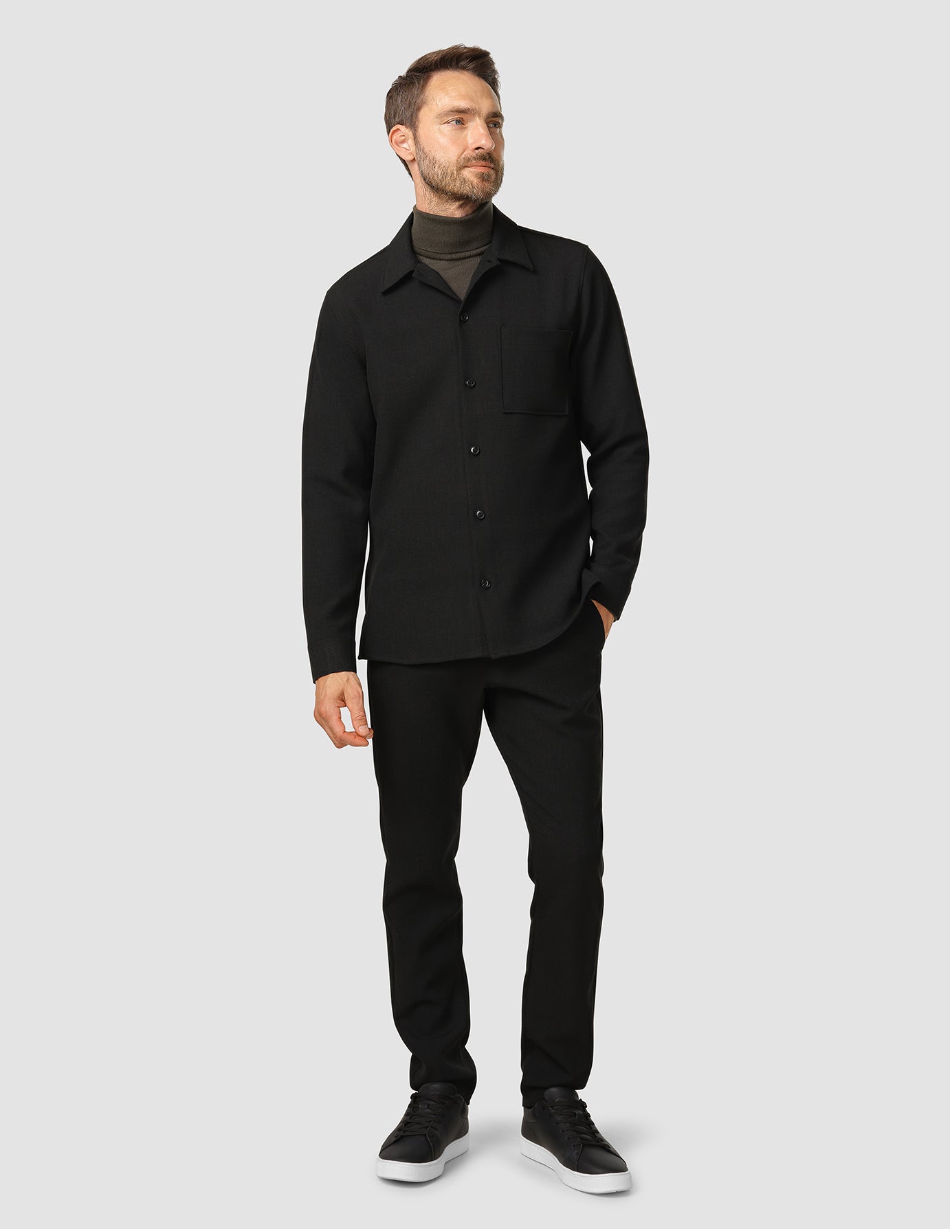 Heavy Edition Transitional Overshirt Black Melange