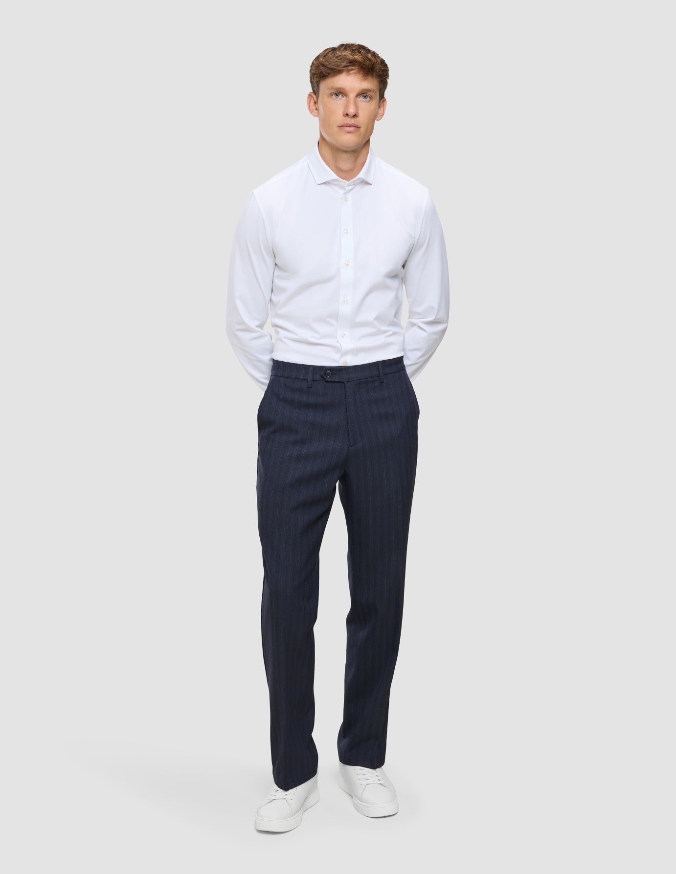 Heritage Pants Relaxed Fit Dark Navy Pinstripe