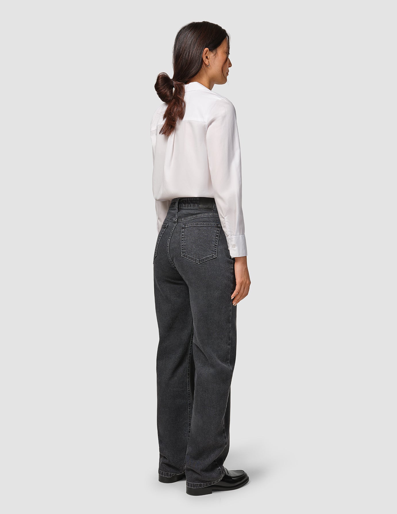 Jeans Straight Washed Black