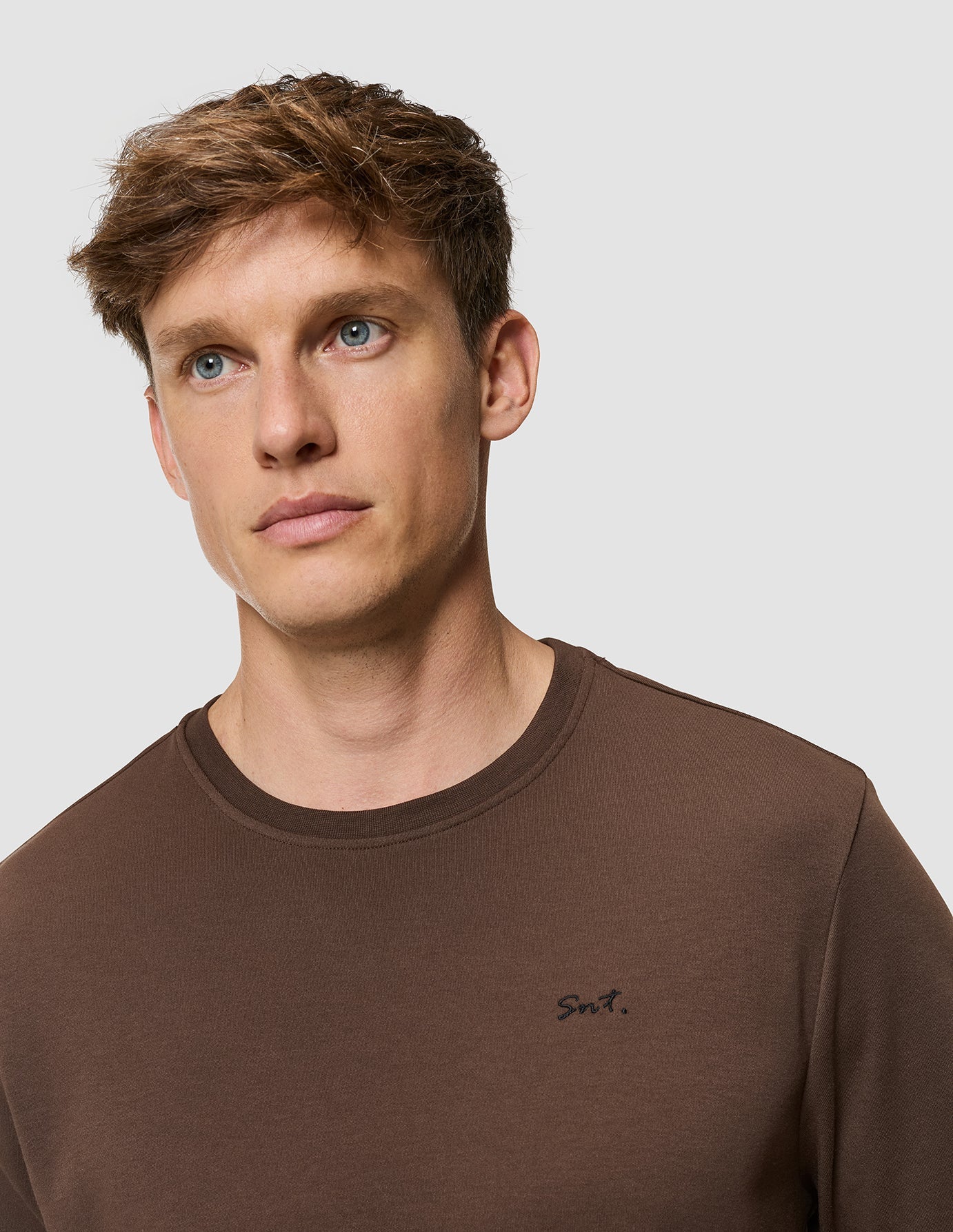 Lightweight Crewneck Saddle Brown