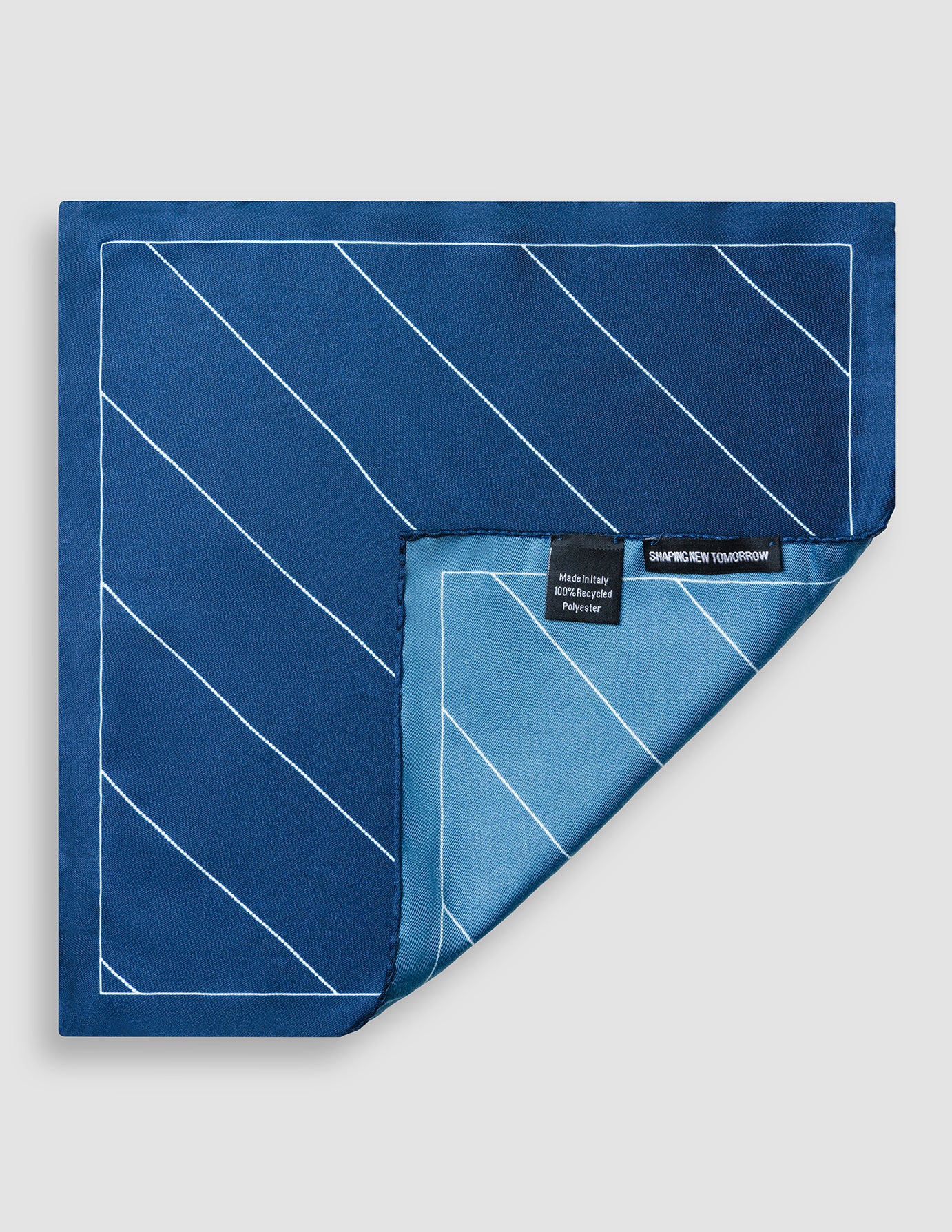Pocket Square Navy Pinstripe