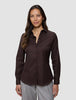 Women's Oxford Shirt Espresso Slim
