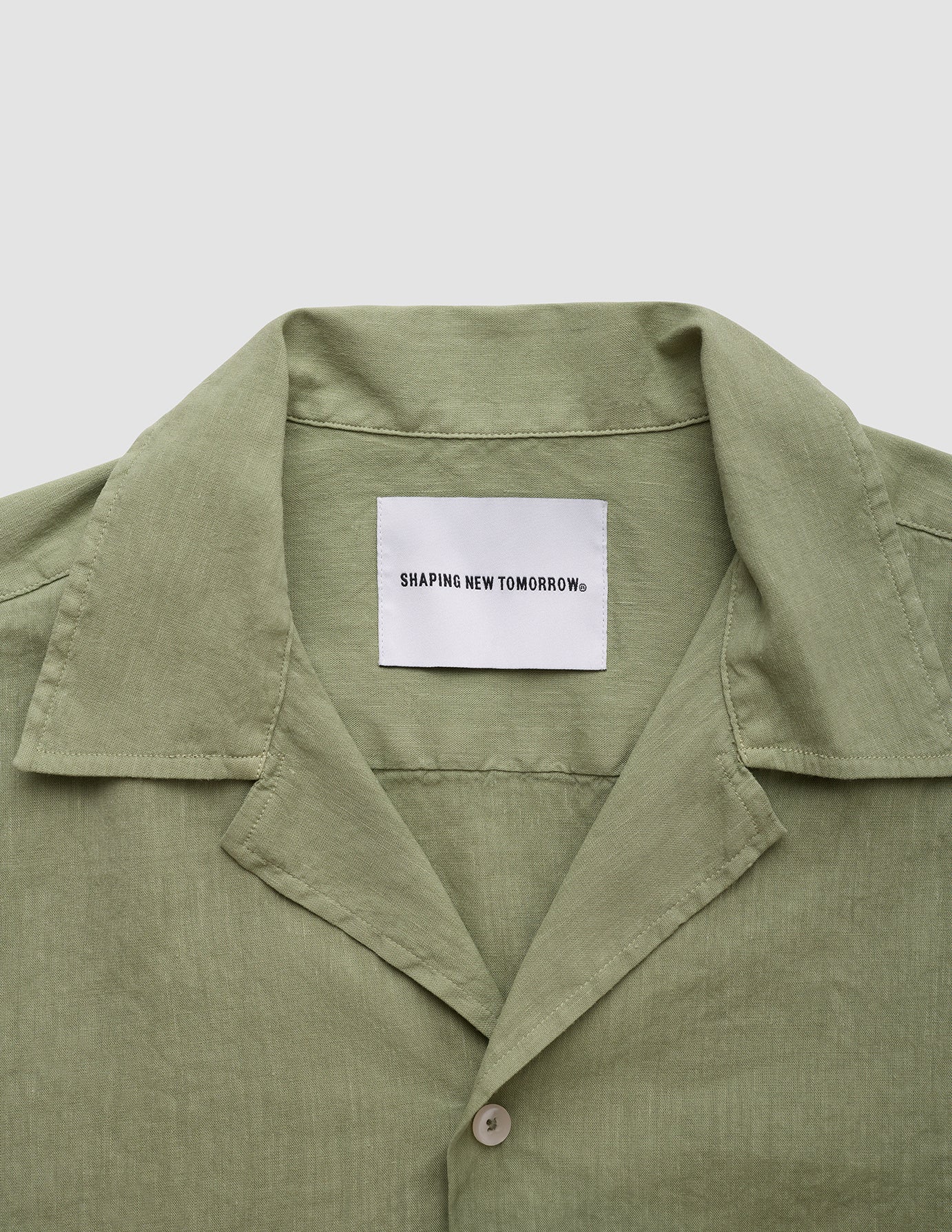 Refined Linen Bowling Short Sleeve Shirt Tea