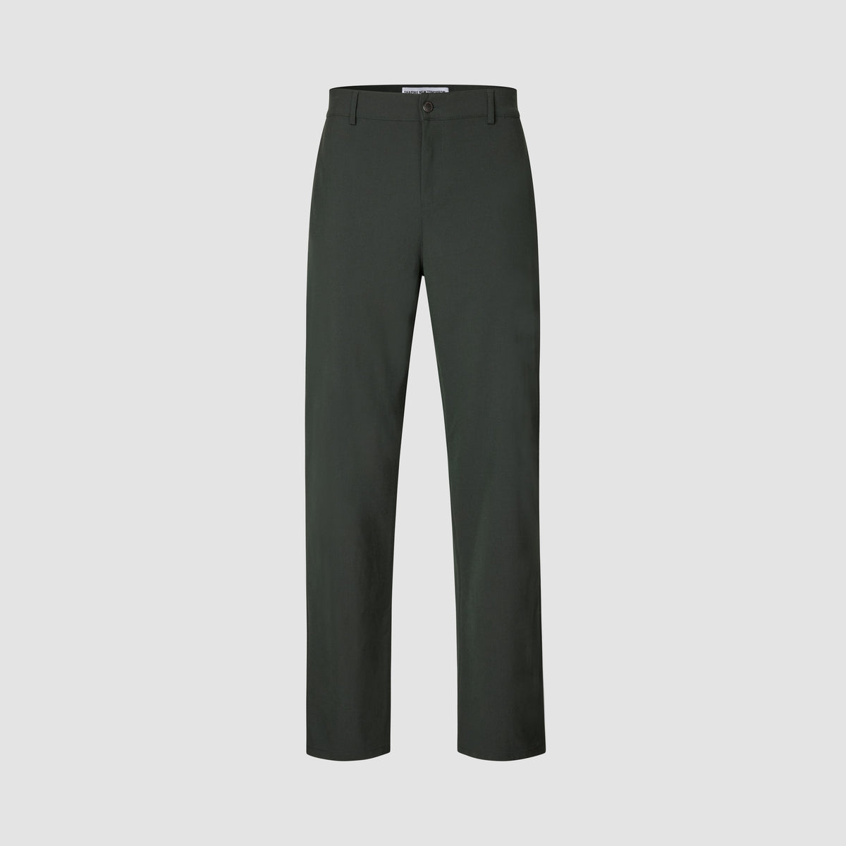 Mørkegrønne Ease Pants Relaxed Fit Northern Pine-bukser med rett ben, knappelukking og 360°-stretch.