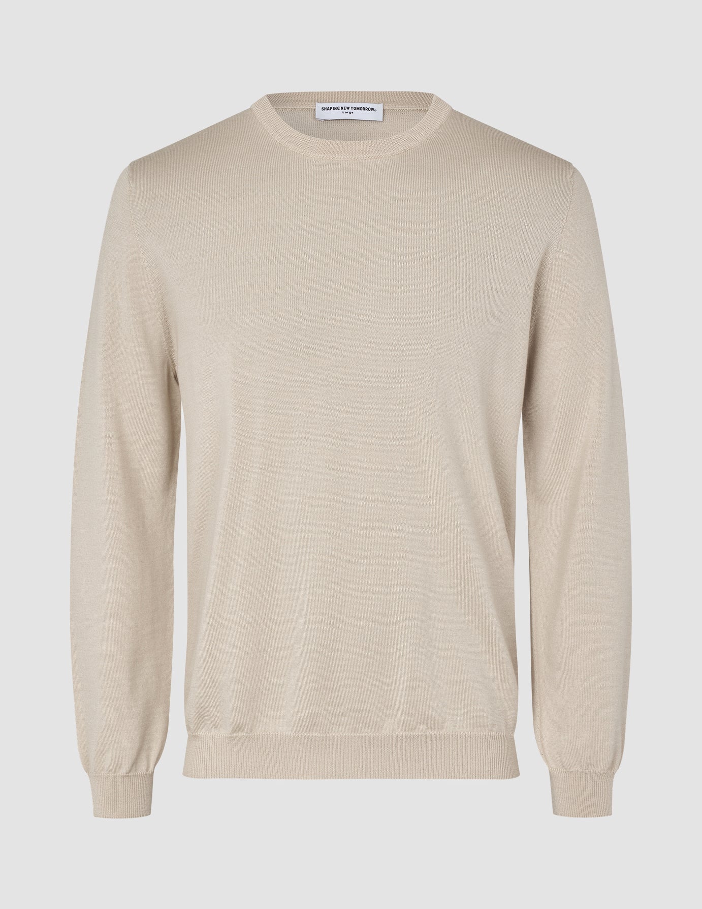 Seamless Premium Merino Knit Crewneck Birchwood