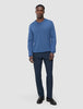 Seamless Premium Merino Knit Crewneck Dusky Blue
