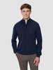 Seamless Premium Merino Knit Half Zip Dark Navy