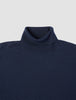 Seamless Premium Merino Knit Turtleneck Dark Navy