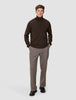 Seamless Premium Merino Knit Turtleneck Saddle Brown
