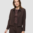 Serene Set Chocolate Herringbone Short Jacket Pants