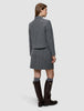 Serene Set Grey Herringbone Short Jacket Short Skirt