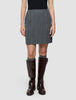 Women's Serene Short Skirt Grey Herringbone
