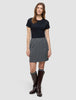 Women's Serene Short Skirt Grey Herringbone