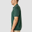 Silk / Cotton Short Sleeve Polo Forest Green