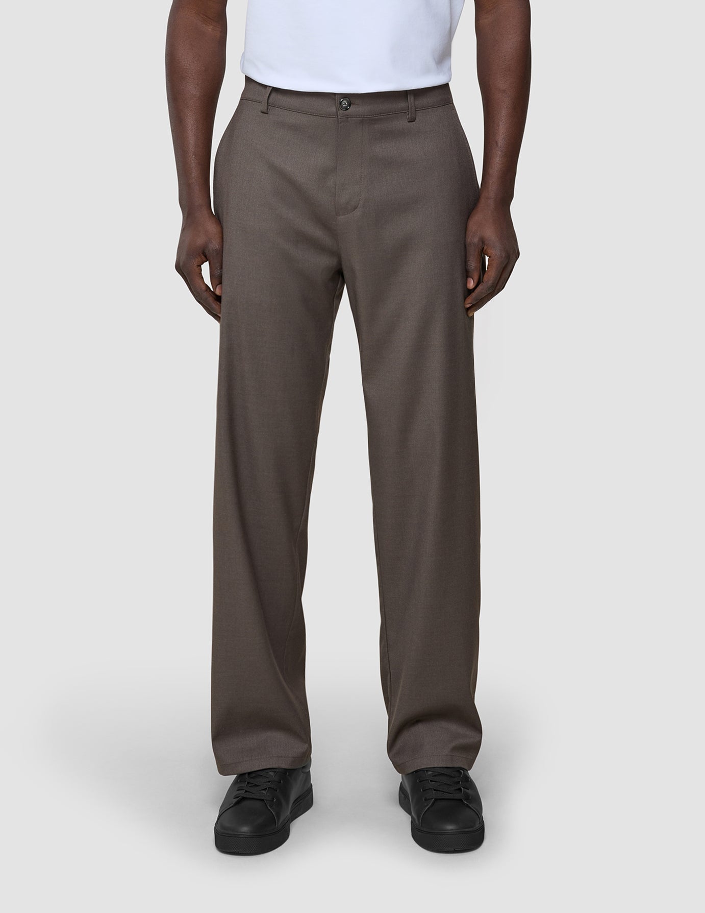 Siena Pants Relaxed Fit Dark Chestnut Melange