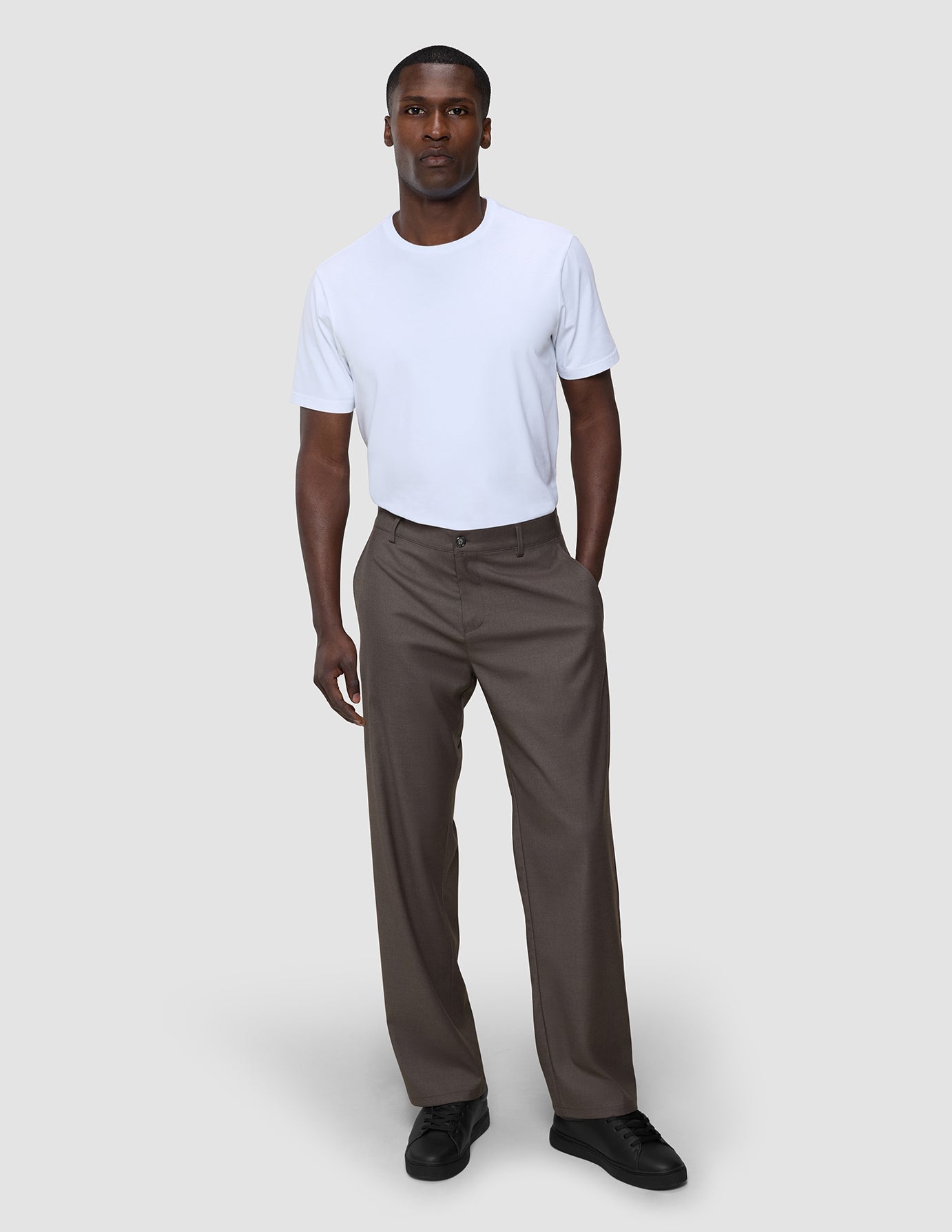 Siena Pants Relaxed Fit Dark Chestnut Melange
