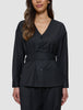 Women's Skye Belted Overshirt Black