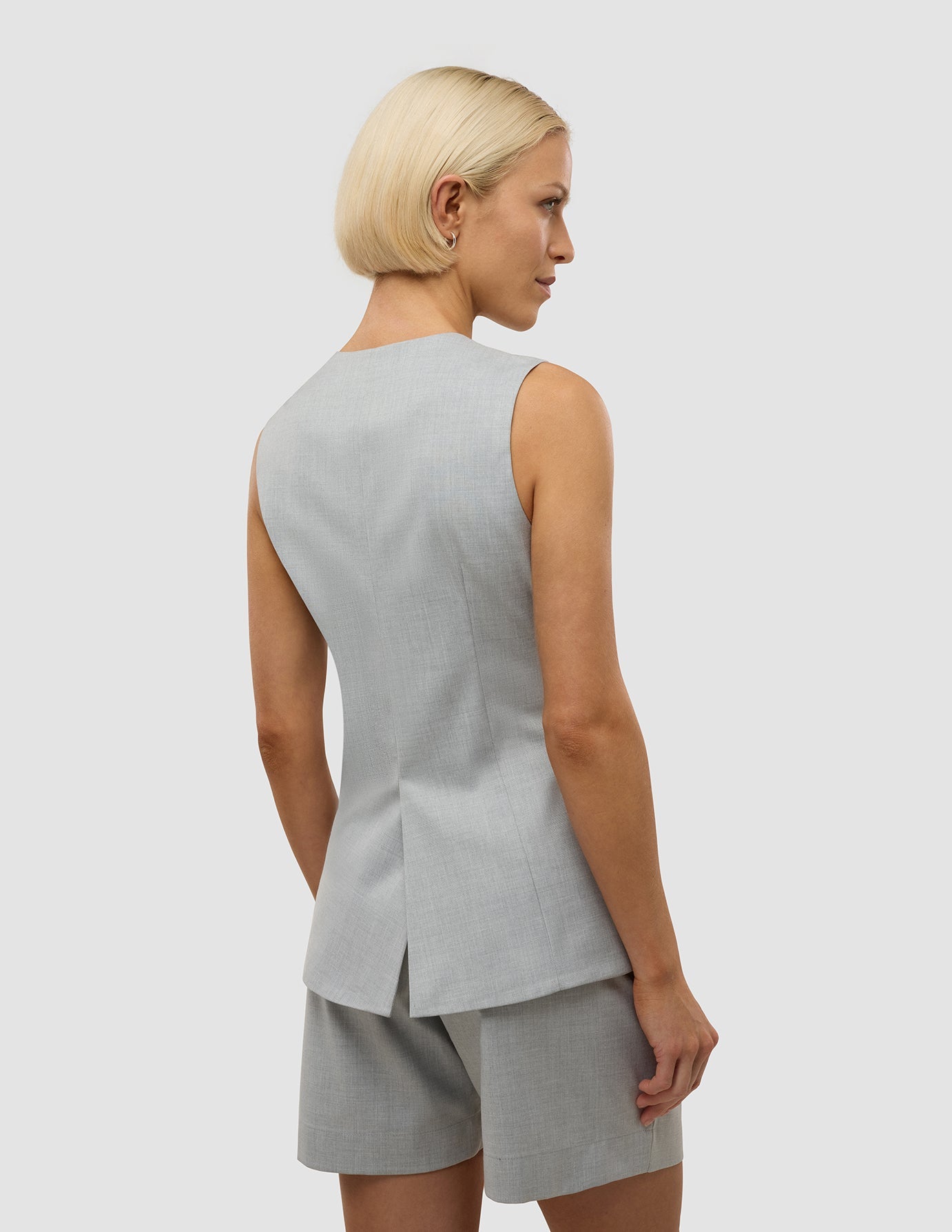 Women's Skye Long Vest Grey Pine Melange