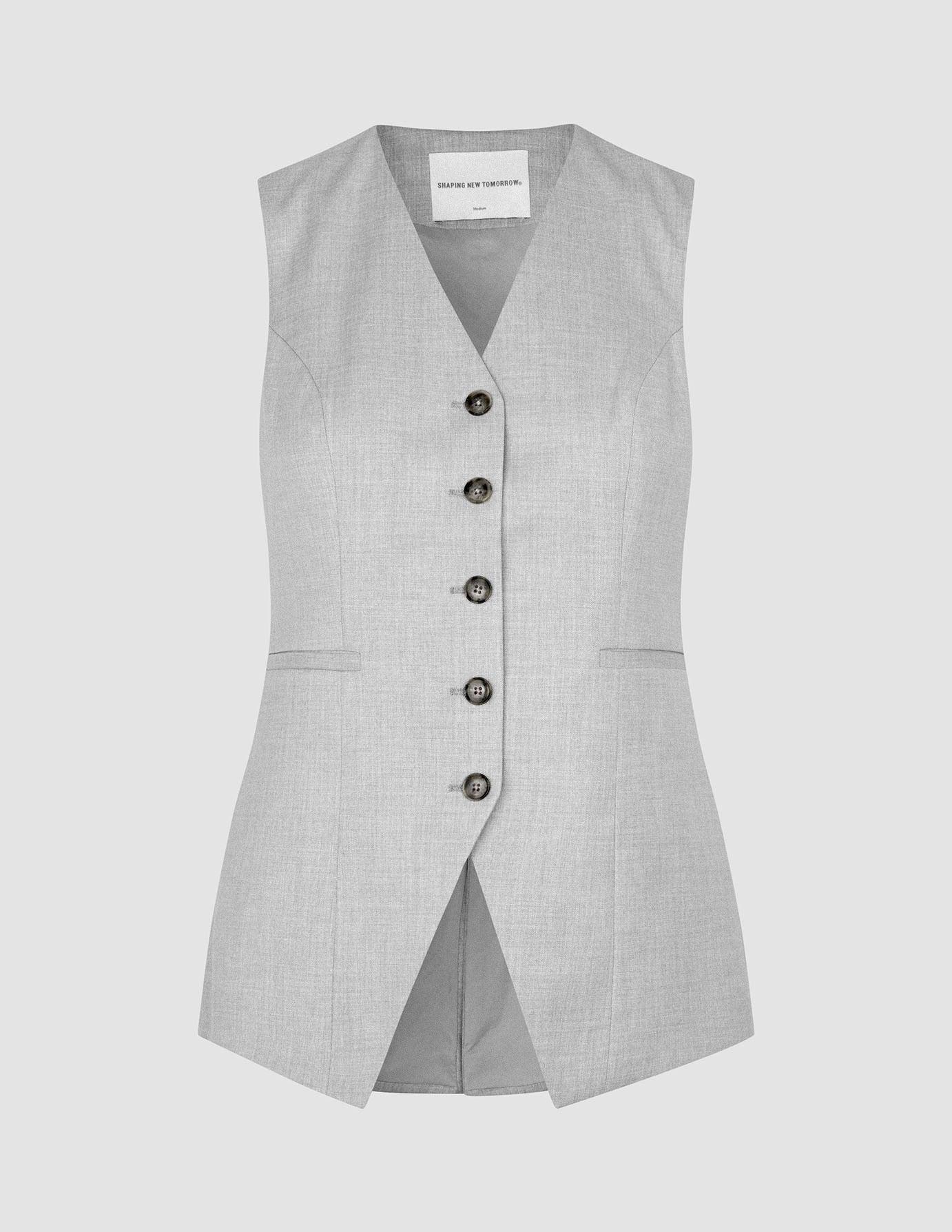 Women's Skye Long Vest Grey Pine Melange