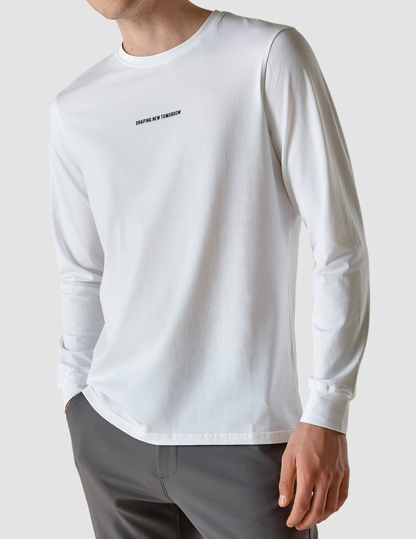 Supima Autograph Long-Sleeved T-Shirt White