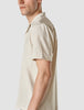 Tech Linen Bowling Short Sleeve Shirt Sandshell Stripe