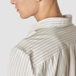 Tech Linen Casual Shirt Tan Pinstripe