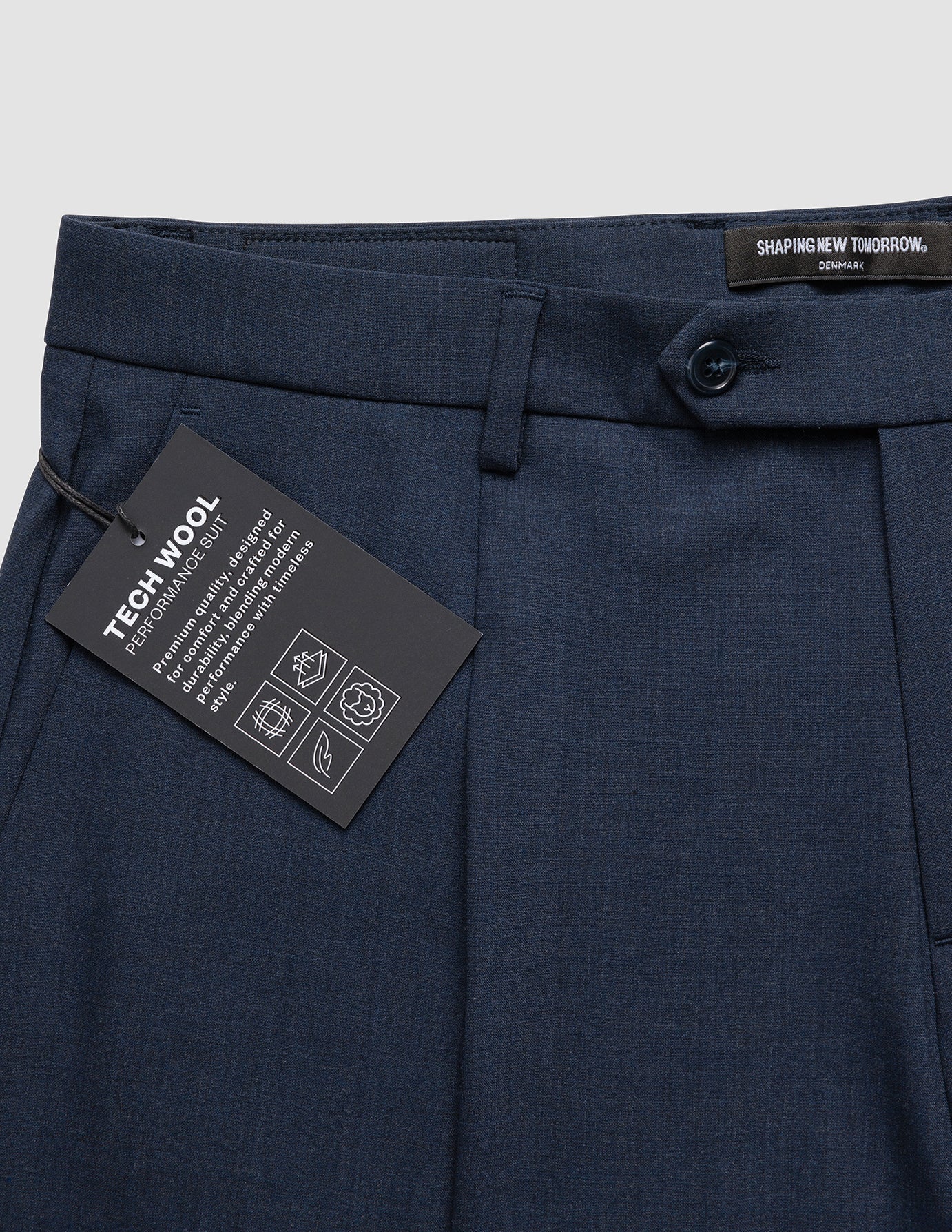 Tech Wool Suit Pants Relaxed Fit Navy