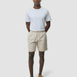 Tech Linen Elastic Shorts Sandshell Stripe