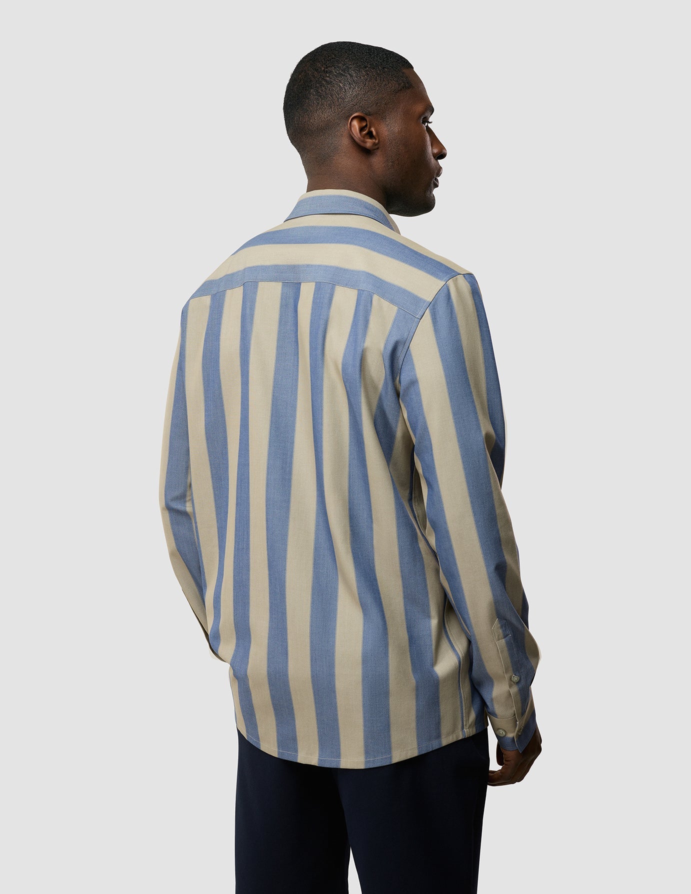 Tech Linen Casual Shirt Coastal Stripes